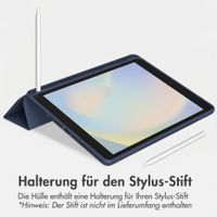 Accezz Smarte Klapphülle aus Silikon Apple iPad 9 (2021) 10.2 Zoll / iPad 8 (2020) 10.2 Zoll / iPad 7 (2019) 10.2 Zoll - Dunkelblau