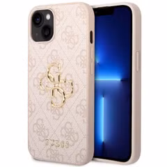 Guess 4G Metal Logo Back Cover für das Apple iPhone 15 - Rosa