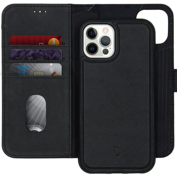 Decoded 2 in 1 Leather Klapphülle für das Apple iPhone 12 (Pro) - Schwarz