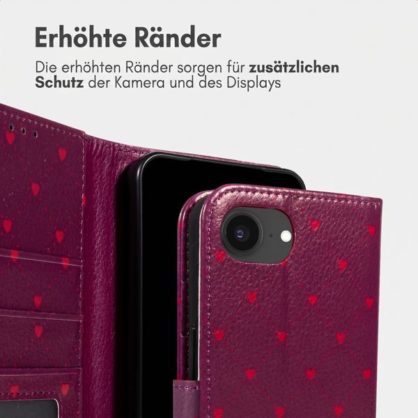 imoshion Design Klapphülle Apple iPhone 17e / 16e - Crush Check Coral Dust