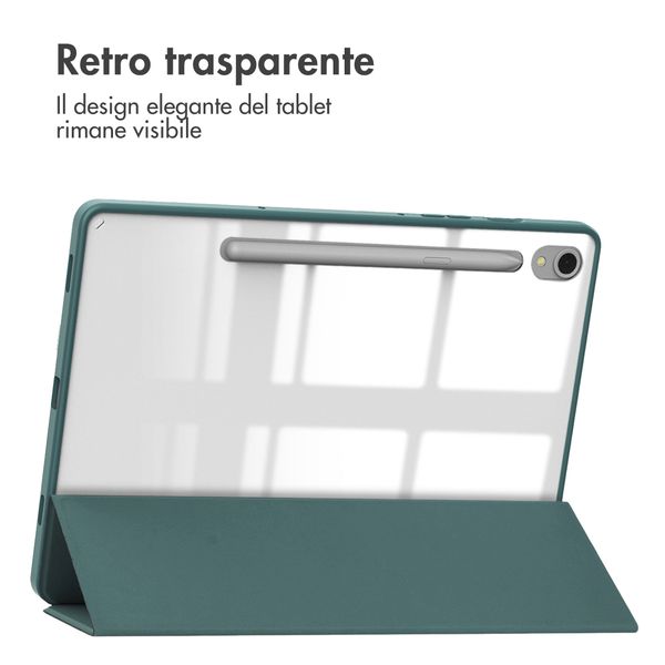 imoshion Trifold Hardcase Klapphülle Samsung Galaxy Tab S9 11.0 Zoll - Grün