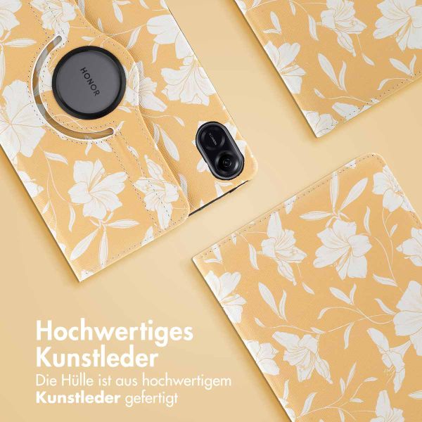 imoshion 360° drehbare Design Klapphülle für das Honor Pad X9 - Yellow Flowers