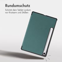 imoshion Trifold Klapphülle Samsung Galaxy Tab S9 11.0 Zoll / S10 Lite / S10 FE / S9 FE 10.9 Zoll - Dunkelgrün