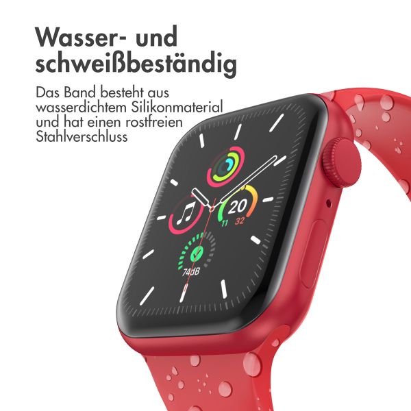 imoshion Silikonband⁺ für die Apple Watch Series 1 bis 10 / SE / Ultra (2) (44/45/46/49 mm) - Rose - Größe M/L