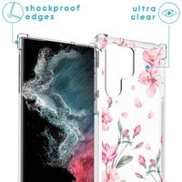 imoshion Design Hülle mit Band für das Samsung Galaxy S23 Ultra - Blossom Watercolor