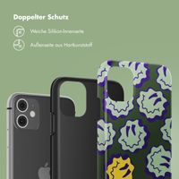 Selencia Vivid Back Cover Apple iPhone 11 - Wavy Smiley Green