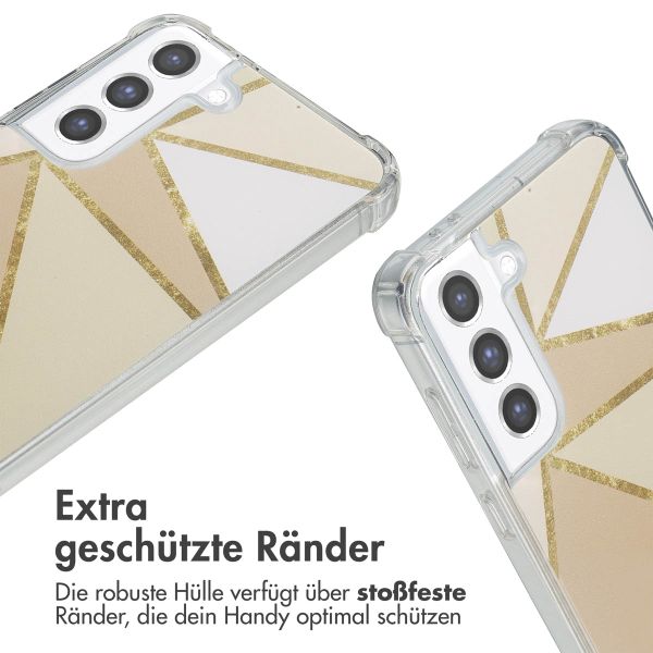 imoshion Design Hülle mit Band Samsung Galaxy S21 FE - Beige Graphic