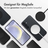 Accezz MagSafe Leather Backcover für das Samsung Galaxy S24 Plus - Onyx Black