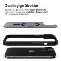 Accezz Rugged Frosted Back Cover mit MagSafe für das iPhone 15 - Schwarz