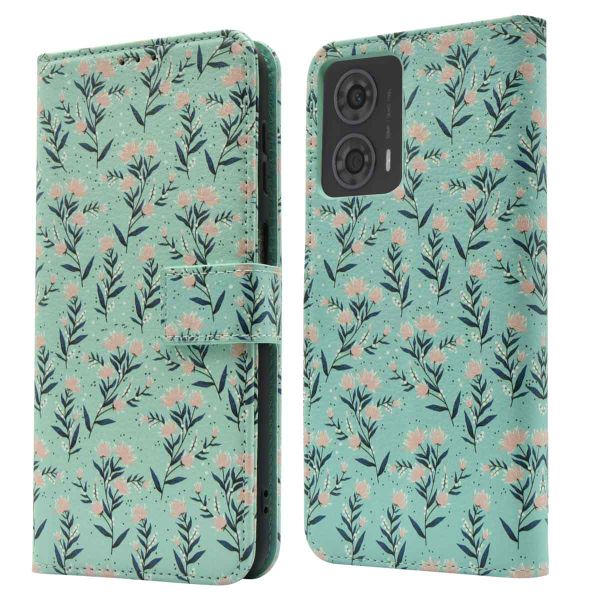 imoshion Design Klapphülle für das Motorola Moto G24 Power - Blue Flowers