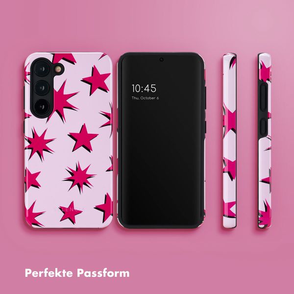 Selencia Vivid Back Cover Samsung Galaxy S23 - Stars Rubine Red Light Pink