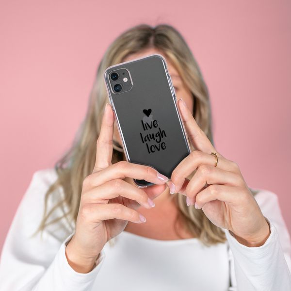 imoshion Design Hülle Samsung Galaxy A72 - Live Laugh Love - Schwarz