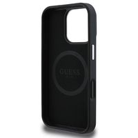 Guess Grained Triangle Case MagSafe Apple iPhone 16 Pro - Schwarz