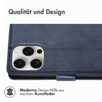 imoshion Luxuriöse Klapphülle für das iPhone 16 Pro Max - Dunkelblau