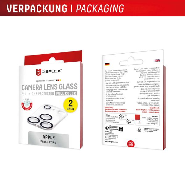 Displex CamGlass All-In-One Kameraprotektor Apple iPhone 17 Pro