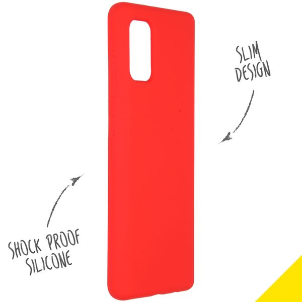 Accezz Liquid Silikoncase Rot für das Samsung Galaxy A41