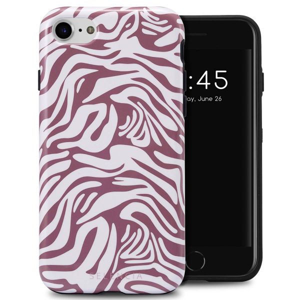 Selencia Vivid Back Cover Apple iPhone SE (2022 / 2020) / 8 / 7 / 6(s) - Trippy Swirl Dark Rose
