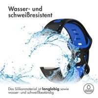 imoshion Silikonband Sport für das Fitbit Charge 5 / Charge 6 - Schwarz / Blau