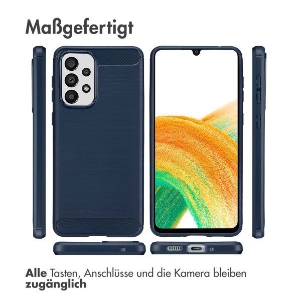 imoshion Brushed Back Cover für das Samsung Galaxy A33 - Dunkelblau