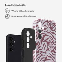 Selencia Vivid Tough Back Cover für das Samsung Galaxy A15 (5G/4G) - Trippy Swirl Dark Rose