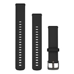 Garmin Silikonarmband -   Garmin 18 mm Anschluss - Black / Slate