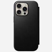 Nomad Modern Leather Folio Klapphülle für das iPhone 16 Pro - Black