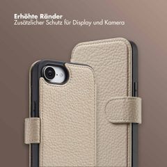 Selencia Riva Bookcase mit MagSafe und Handgelenkband Apple iPhone 16e - Beige