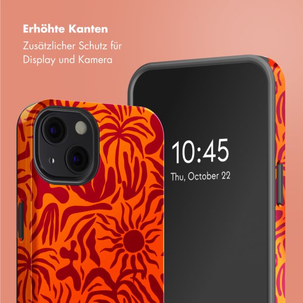 Selencia Vivid Tough Back Cover mit MagSafe für das iPhone 13 - Tropical Vibes Apricot