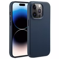 Accezz MagSafe Leather Backcover iPhone 14 Pro - Nightfall Blue