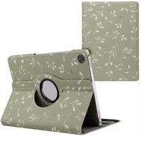 imoshion 360° drehbare Design Klapphülle Samsung Galaxy Tab A9 Plus - Green Flowers