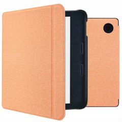 imoshion Canvas Sleepcover Klapphülle mit Stand Kobo Libra 2 / Tolino Vision 6 - Peach