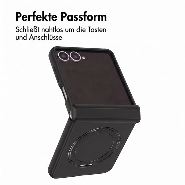 Accezz Color Backcover mit MagSafe und Ringständer Samsung Galaxy Z Flip 8 - Schwarz