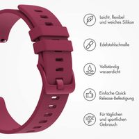 imoshion Sport-Silikonarmband mit Schnalle - Universelle 20 mm Anschluss - Dunkelrot