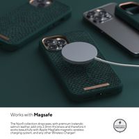 Njorð Collections Salmon Leather MagSafe Case für das iPhone 13 Pro - Dark Green