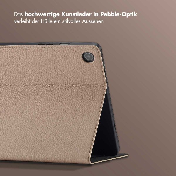 Selencia Riva Klapphülle Samsung Galaxy Tab A9 Plus - Beige