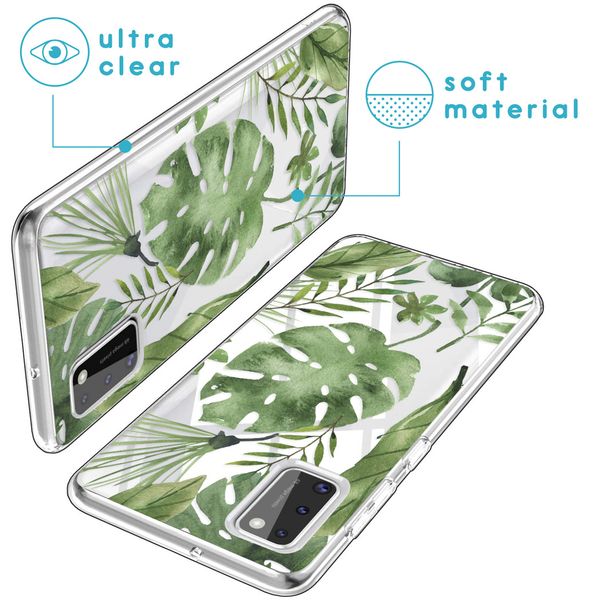 imoshion Design Hülle Samsung Galaxy A41 - Monstera Leaves