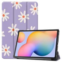 imoshion Design Trifold Klapphülle für das Samsung Galaxy Tab S6 Lite (2020/2022/2024) - Flower Distance