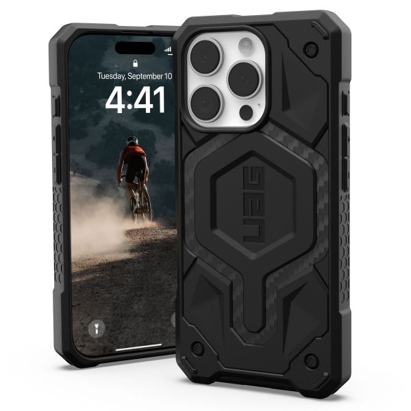 UAG Monarch Backcover für das iPhone 16 Pro - Carbon Fiber