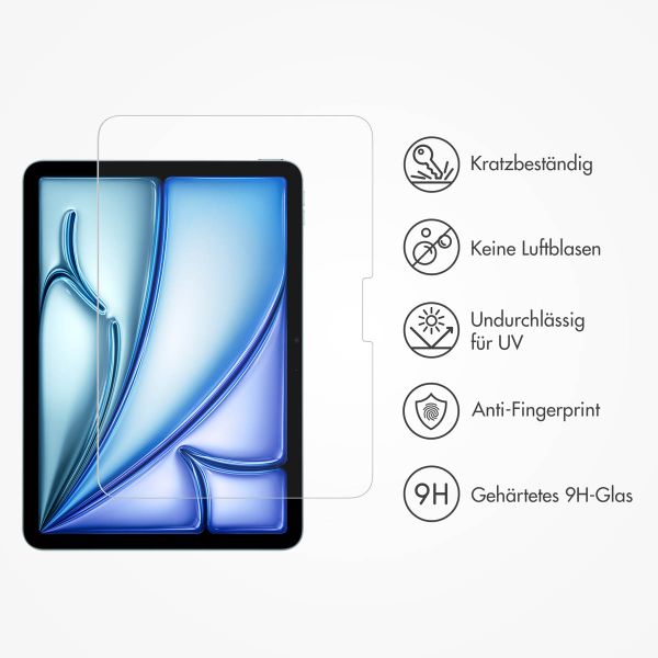 Accezz Schutzfolie aus gehärtetem Glas mit Applikator Apple iPad Air 11 Zoll (2025) M3 / (2024) M2