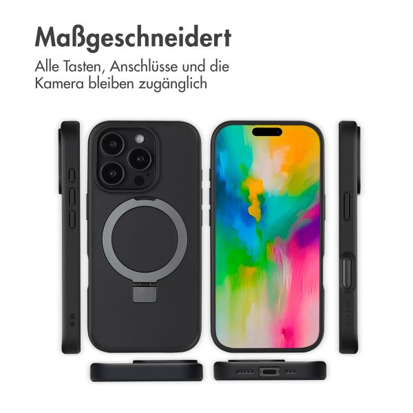 Accezz Ring Stand Backcover mit MagSafe Apple iPhone 16 Pro Max - Schwarz