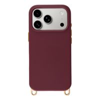 Selencia Rivièra Backcover mit MagSafe mit abnehmbaren Haken Apple iPhone 18 Pro / 17 Pro - Bold Burgundy