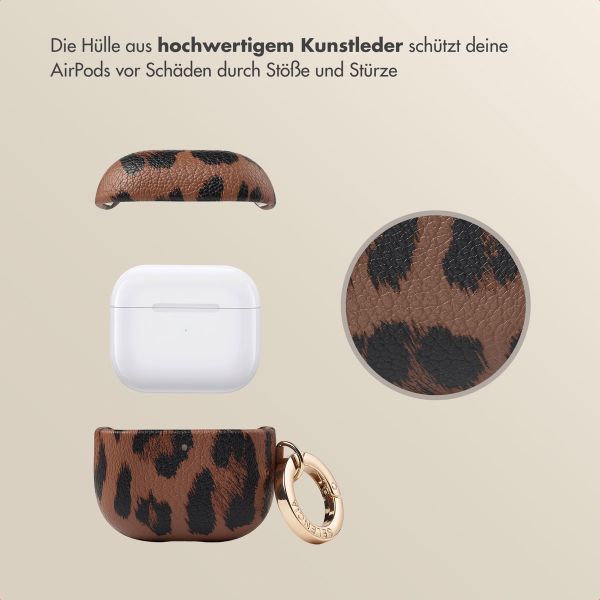 Selencia Sabi Case Apple AirPods 4 - Leopardenmuster - Mocha Brown