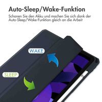imoshion Trifold Hardcase Klapphülle Apple iPad Air 11 Zoll (2025) M3 / (2024) M2 / Air 5 (2022) / Air 4 (2020) - Dunkelblau