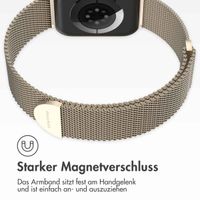 imoshion Mailändische Magnetarmband für die Apple Watch Series 1-10 / SE / Ultra (2) - 42/44/45/46/49 mm - Größe S - Starlight