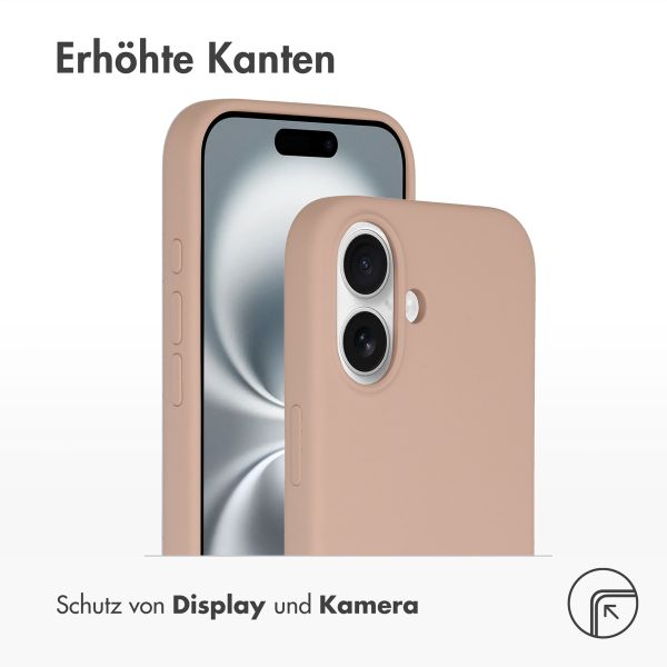 Accezz Liquid Silikoncase mit MagSafe für das Apple iPhone 16 - Rosa