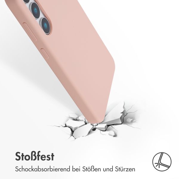 Accezz Liquid Silikoncase für das Samsung Galaxy S25 Plus - Rosa