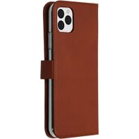 Selencia Echtleder Klapphülle iPhone 11 Pro Max - Hellbraun