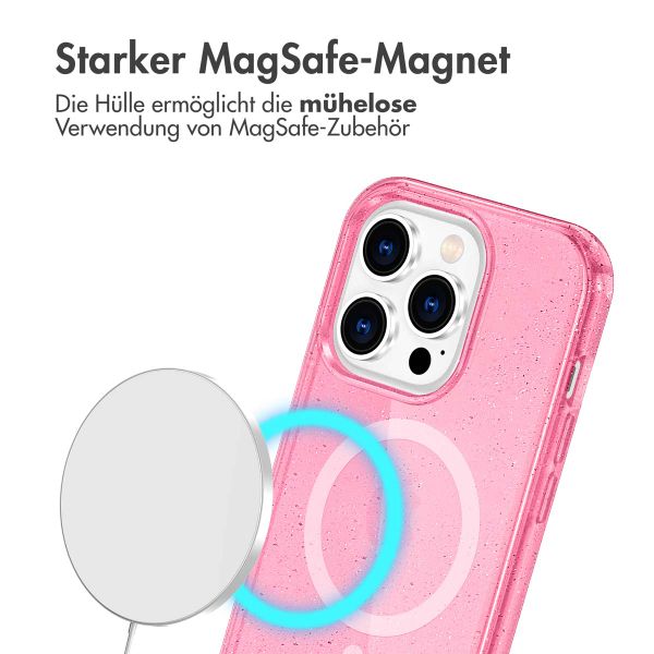 imoshion Sparkle Back Cover mit MagSafe Apple iPhone 14 Pro Max - Glitzer Rosa