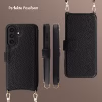 Selencia Riva Bookcase mit MagSafe und Handgelenkband Samsung Galaxy A57 (5G) - Schwarz