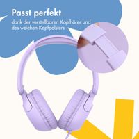 imoshion Kinderkopfhörer mit AUX-Kabel - Dezibelbegrenzer - Lavender Lilac